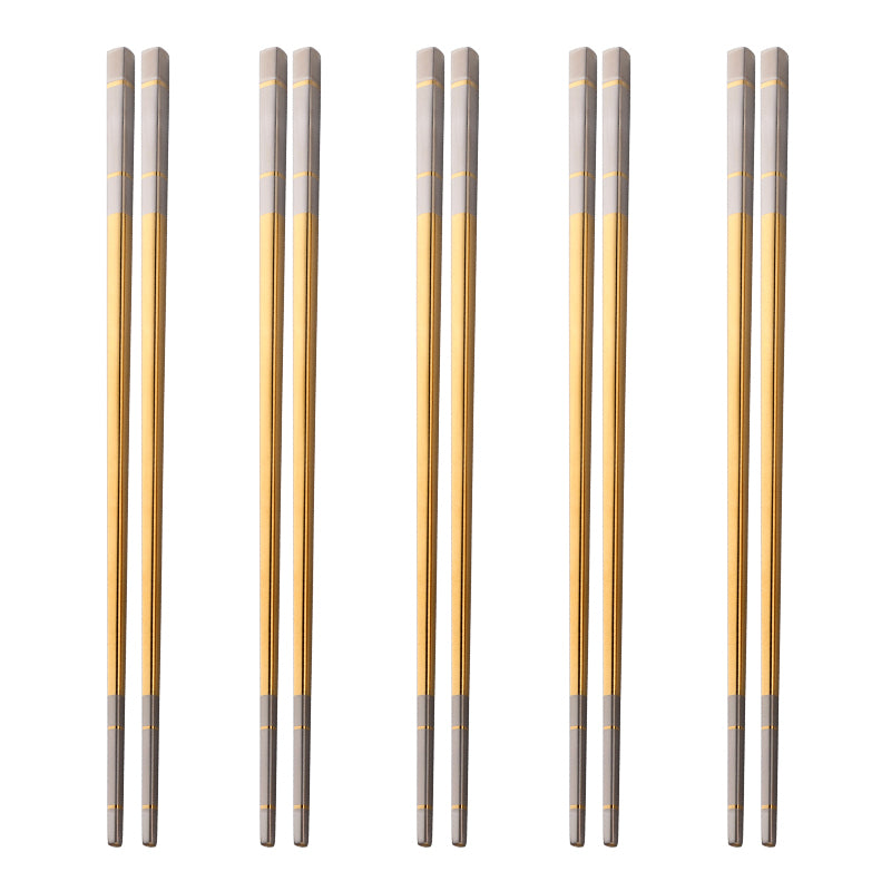 Stainless Steel Chopsticks Reusable Chopsticks Dishwasher Safe Non-Slip Stainless Chop Sticks