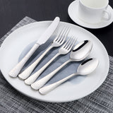 Buyer Star Wholesale Tableware Silver Set Cutlery Mirror Polish Spoon Fork Knife Kitchenware