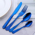 Support OEM ODM 304 Stainless Steel Blue Color Cutlery Mirror Polished