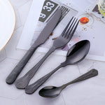 Bulk Sale Wholesale Dinnerware Black Cutlery 304 Stainless Steel