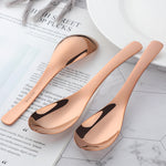 Stainless Steel Spoon Sets Mirror Polishing Smooth Edge for Party Wedding