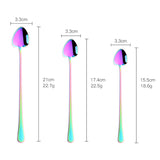 Hot Sale 18/10 Stainless Steel Creative Heart Shaped Ice Spoon Dessert Coffee Stirring Serving Spoon