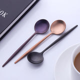 Buyer Star Bulk Sale Colorful Tea Spoon Mirror Polish Tableware Hotel Wine Bar