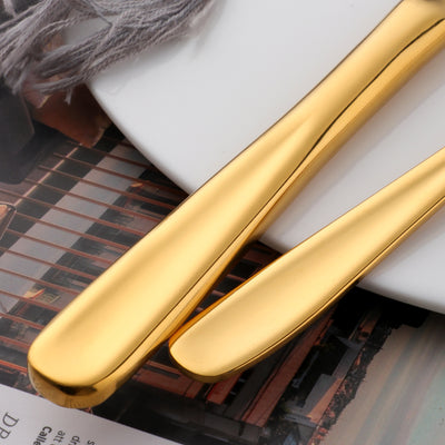 Buyer Star Bulk Gold Stainless Flatware Set Mirror Polish Hotel Party Cutlery Set