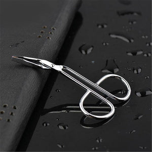 Stainless Steel Eyebrow Scissors Tweezers,Elbow Pliers Clip Scissors,Flat Tip Tweezers Hair Plucker Hair Removal Tweezers Silver