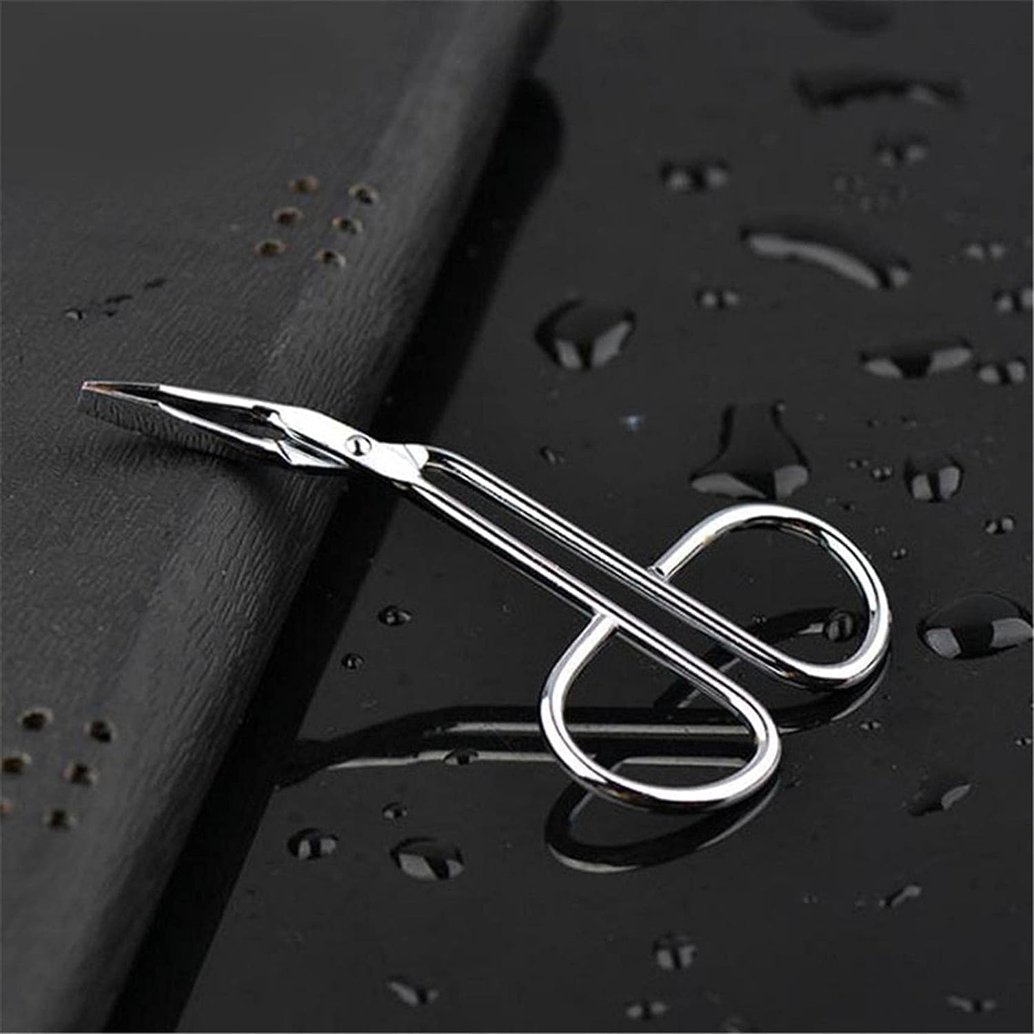 Stainless Steel Eyebrow Scissors Tweezers,Elbow Pliers Clip Scissors,Flat Tip Tweezers Hair Plucker Hair Removal Tweezers Silver