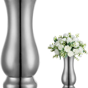Metal Vase Centerpiece Decoration, Stainless Steel Tabletop Flower Vases- Ideal for Office, Home Wedding Birthday Anniversary Ceremony Event Decor