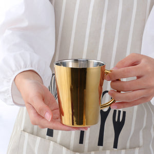 Buyer star Stainless steel water cup double layer milk Coffee cup Beer Mug Drinking Serving Tools