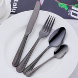 Mirror Polished Cutlery Sets Black 304 Stainless Steel Factory Wholesale