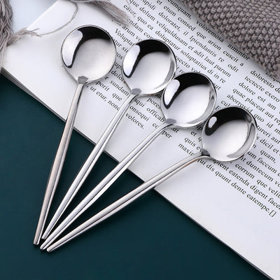 Amazon Hot Sell Western Cutlery Set Stainless Steel Silver Flatware Kitchen Wedding Cutlery Set