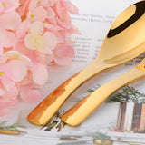 Mirror Polishing Stainless Steel Tableware Spoon Gold Color