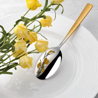 304 Stainless Steel Tableware Mirror Polish Gradated Gold Flatware for Wedding Party Bar