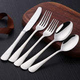 Buyer Star Wholesale Tableware Silver Set Cutlery Mirror Polish Spoon Fork Knife Kitchenware