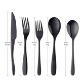 Accept Custom Logo Black Cutlery For Wedding Hotel Banquet Tableware Sets