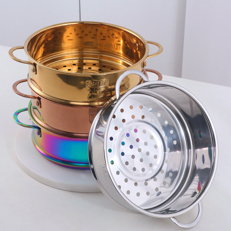 Stainless Steel Steamer with Handles Non Stick, Non Toxic Coating Steam Veggies, Seafood