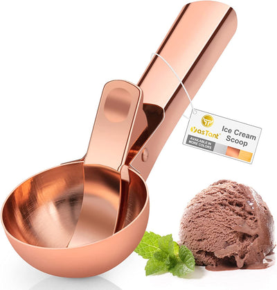 Premium Ice Cream Scoop with Trigger Ice Cream Scooper Stainless Steel, Heavy Duty Metal Icecream Scoop Spoon Dishwasher Safe