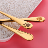 Buyer Star Cat Foot Design Children Tableware Knife Fork Spoon Silver Cutlery Sets