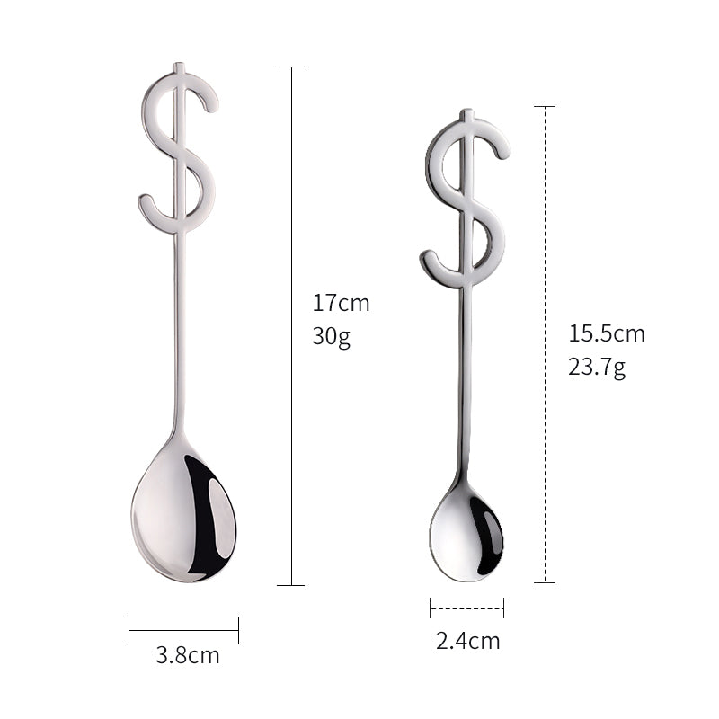 High Quality Creative USD Stainless Steel 304 Ice Cream Tea Coffee Spoons