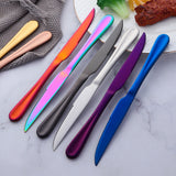 Amazon Hot Sale Colorful Stainless Steel Steak Knife Smooth Edge