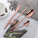 304 Stainless Steel Rose Gold Accept Customized Tableware Sets