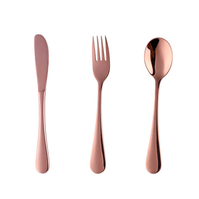 Buyer Star Wholesale Children Tableware Knife Fork Spoon Silver Cutlery Sets