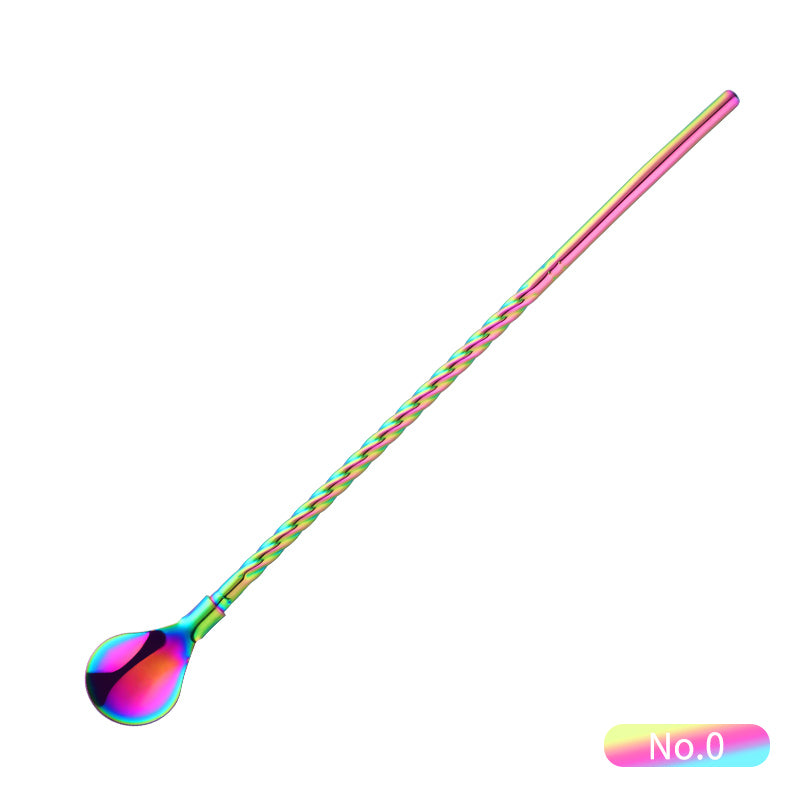 Unique Design Colorful Stainless Steel Sprial Pipette Spoon