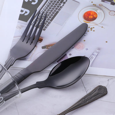 Bulk Sale Wholesale Dinnerware Black Cutlery 304 Stainless Steel