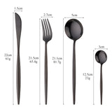 Support OEM ODM Cheap Price Stainless Steel Black Flatware Party Tableware Set