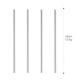 18/8 Stainless Steel Smooth Nozzle Straw Metal Cutlery Mirror Polished for Bar