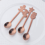 50 Pcs Christmas Coffee Spoon Stainless Steel Christmas Spoon Dessert Tea Spoons with Star Snowman Shoe