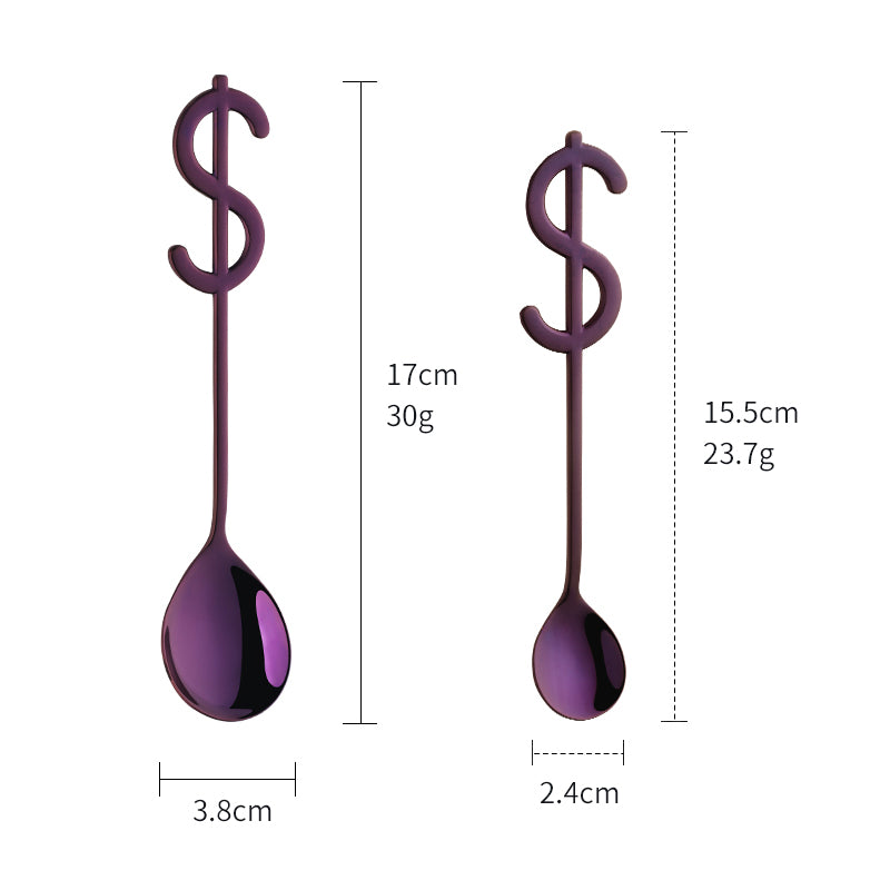 High Quality Creative USD Stainless Steel 304 Ice Cream Tea Coffee Spoons