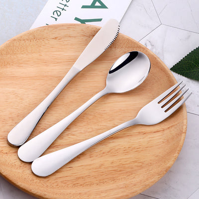 Buyer Star Wholesale Children Tableware Knife Fork Spoon Silver Cutlery Sets