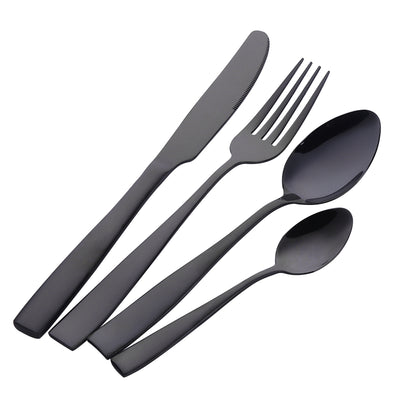 Wholesale Custom Cheap Stainless Steel Modern Dinnerware Black Cutlery Restaurant