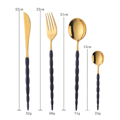 Cheap Luxurious Matte/mirror Stainless Steel Gold Coffee Spoons Forks and Knives for Events Bulk Cutlery