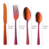 Magic Red Colorful Tableware Sets Edge Smooth Cutlery for Restaurant