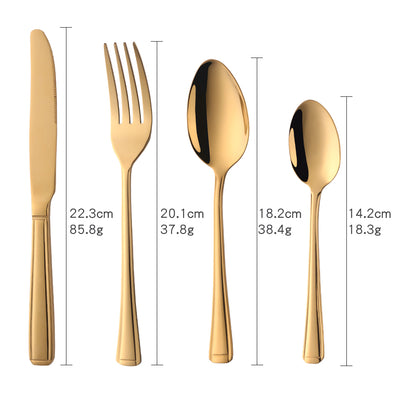 New Design Hot Sale Dinnerware Gold Cutlery Sets for Restaurant or Wedding