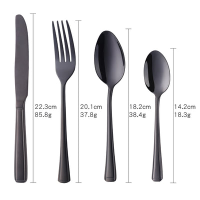 Factory Wholesale Best Price Dinnerware Black Cutlery Mirror Polished