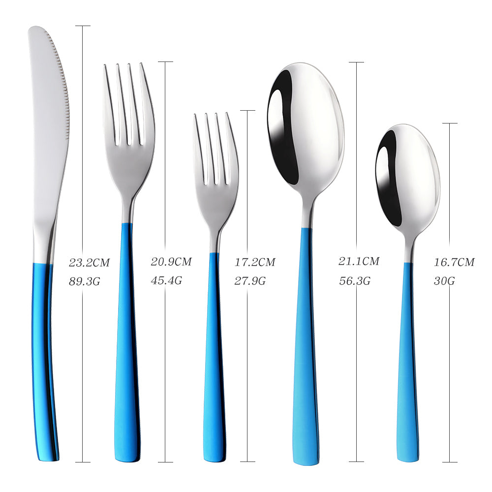 Accept OEM ODM Tableware Set Rainbow Color cutlery for Party
