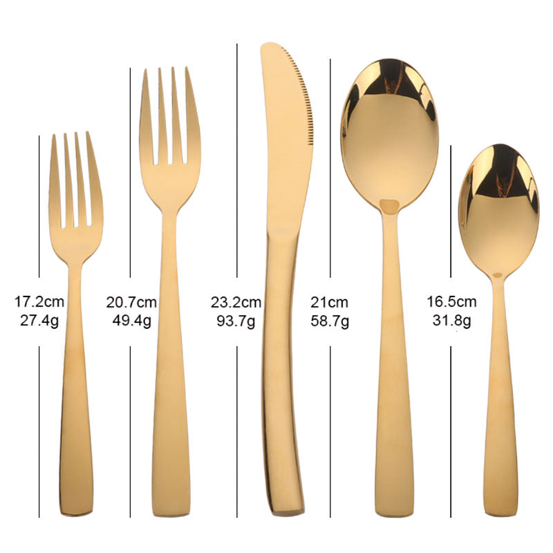 Buyer Star Luxury Western Dinnerware Stainless Steel Colorful Flatware mirror polished for Restaurant