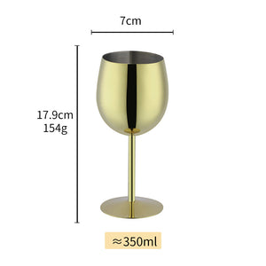 Popular Cup Metal Wine Mugs Stopper Drinking Custom Goblet 304 Stainless Steel Red Wine Glasses