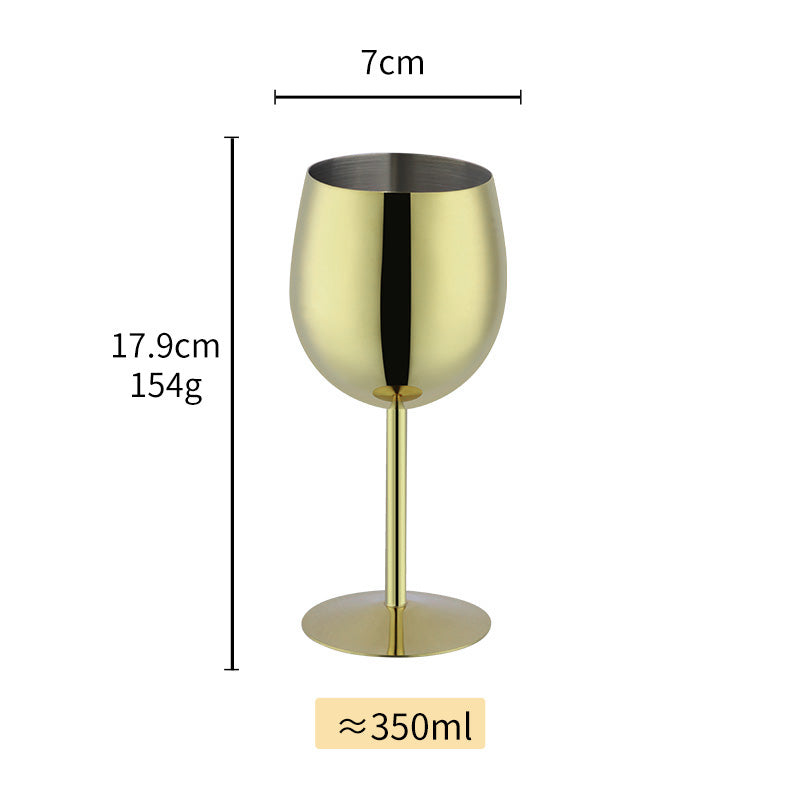 Popular Cup Metal Wine Mugs Stopper Drinking Custom Goblet 304 Stainless Steel Red Wine Glasses