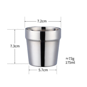 Double Walled Tea and Coffee Camping Travel Cup Thermal Insulated Stainless Steel Mug