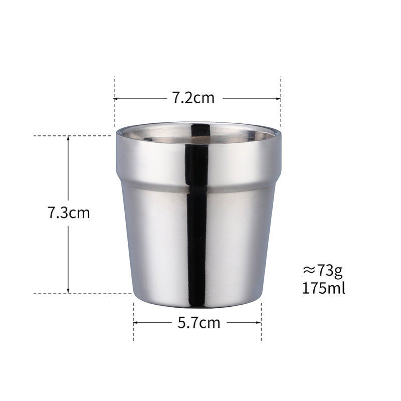 Double Walled Tea and Coffee Camping Travel Cup Thermal Insulated Stainless Steel Mug