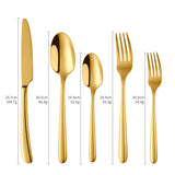 Tableware Sets Gold 304 Stainless Steel Mirror Polish for Wedding Restaurant