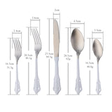 Buyer Star Hot sales Top Seller Dinnerware Sets Noble Classical Palace Stainless Steel Relief Cutlery Sets
