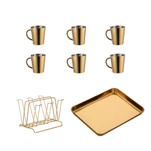 ODM/OEM Top Sale Luxury Double Wall Stainless Steel Colorful Coffee Cups Sets