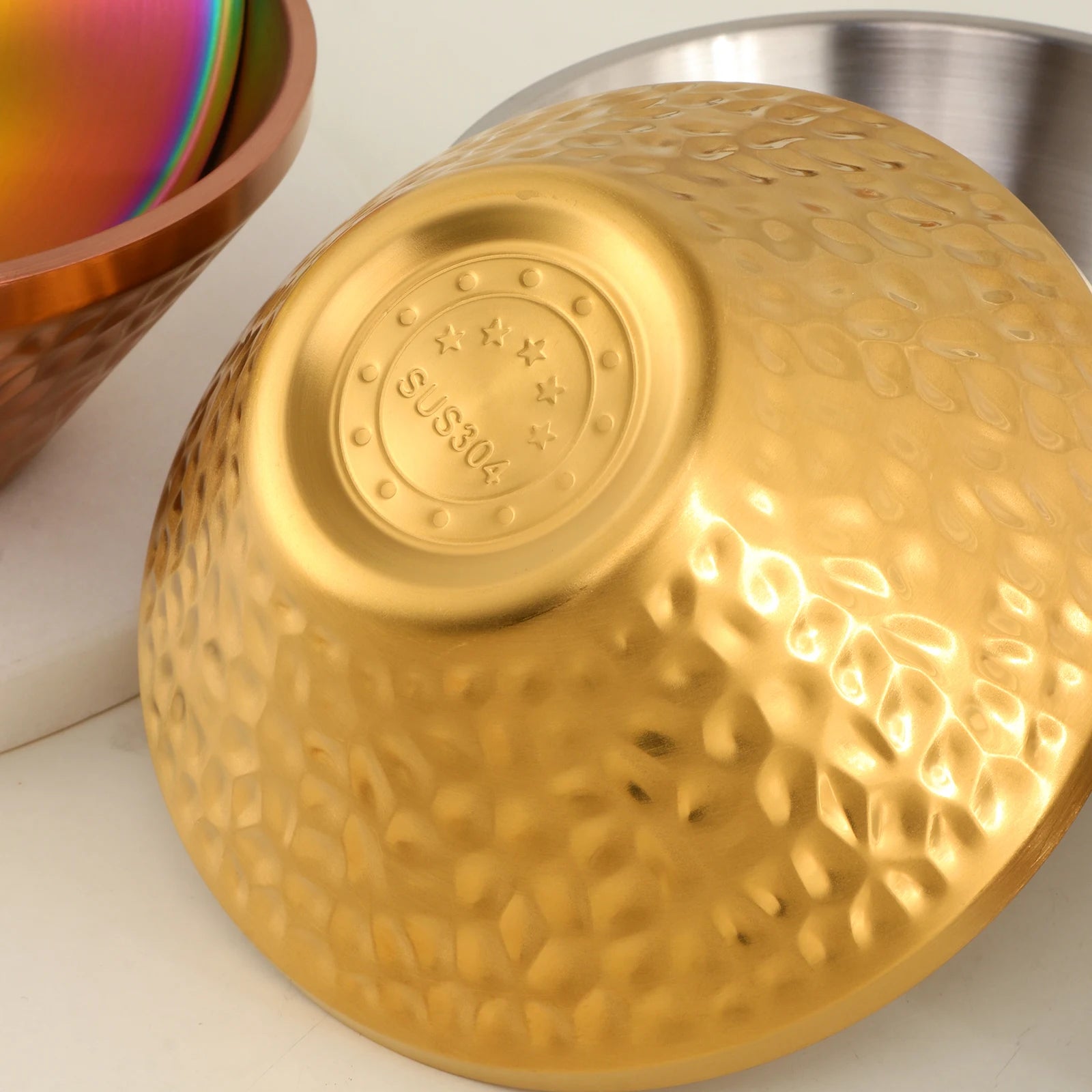 Wholesale Personalized Rice Soup Decorative Bowls Stainless Steel Mixing Bowl