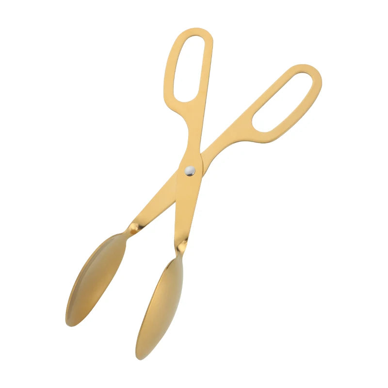 Kitchen Baking Tool Stainless Steel Food Tongs BBQ Tongs Metal Bread Tongs