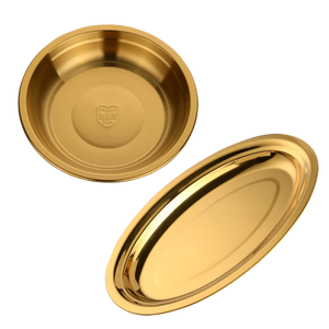 Factory Wholesale  Hotel Restaurant Plate Stainless Steel Soup Plate for Cooking