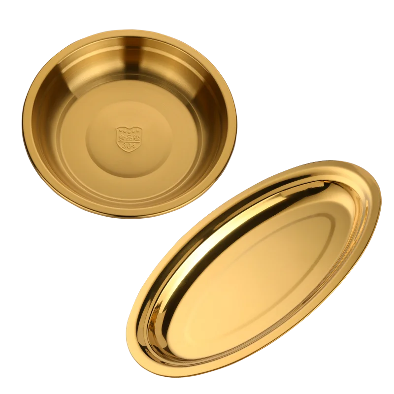 Factory Wholesale  Hotel Restaurant Plate Stainless Steel Soup Plate for Cooking
